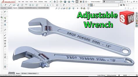 Solidworks Tutorial Hp Adjustable Wrench By Solidworks In