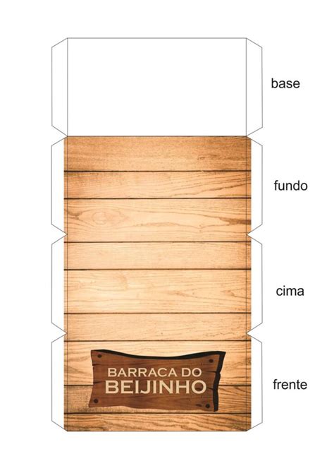 Barraca Do Beijinho Para Imprimir Recortar E Montar Artesanato Passo