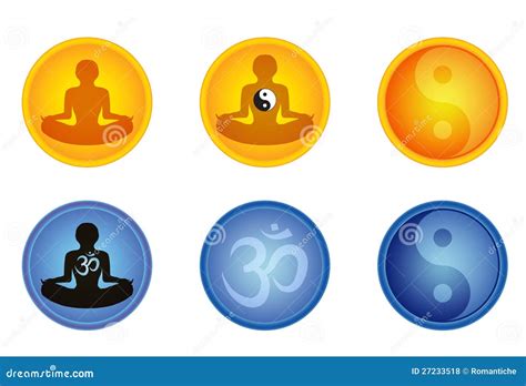 Set Of Meditation Signs Stock Vector Illustration Of Meditate 27233518