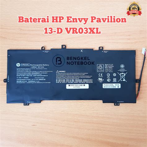 Jual Baterai HP Envy Pavilion 13 D VR03XL Original HSTNN 1B7E HSTNN