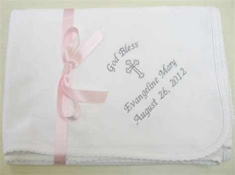 Pro Life Personalized Baptism Gift Christening Blanket Baby