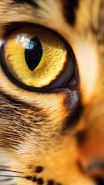 Premium Photo Close Up Cat Eyes Mobile Wallpaper