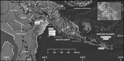 1 Elevation Map Of Papua New Guinea Showing The Geographic Areas As