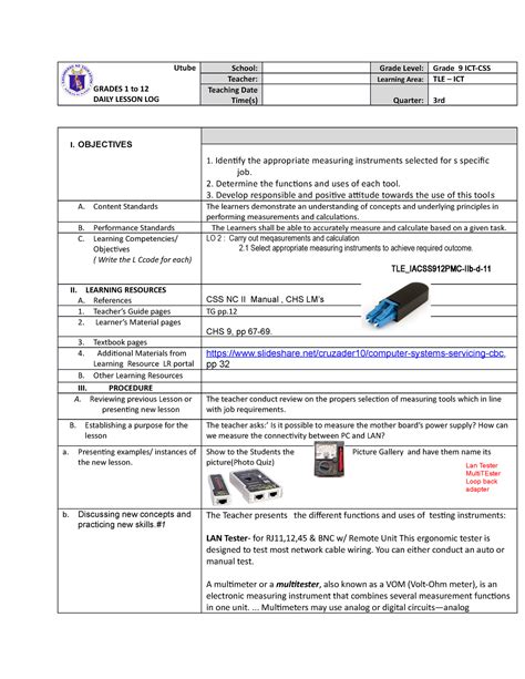 Pdfcoffee Css Grade Lecture Utube Grades To Daily Lesson Log