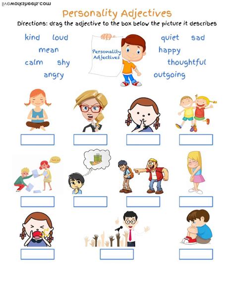 Personality Adjectives English As A Second Language Esl Worksheet You Can Do The Exercises