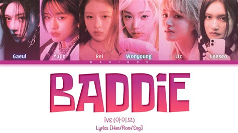 Ive 아이브 Baddie Lyrics Hanromeng가사 Color Coded Lyrics Teaser