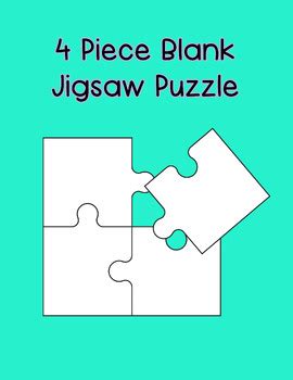 Piece Jigsaw Puzzle Blank Template Clip Art Set By Lailabee Tpt