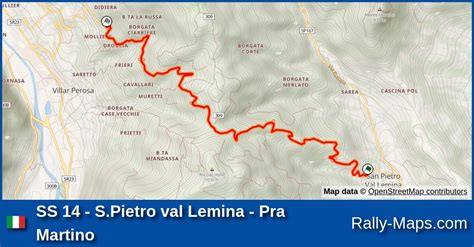 Ss S Pietro Val Lemina Pra Martino Stage Map Rallye