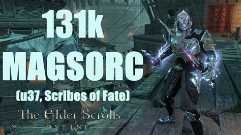 ESO Magicka Sorcerer PvE 131k DPS Build Scribes Of Fate U37 YouTube