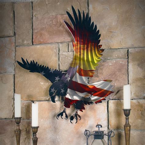 Metal Wall Art Usa Sunset Eagle Made In Usa Metal Art Maker Eagle