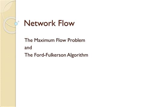 Solution Networkflow Maximum Flow Problem And The Ford Fulkerson