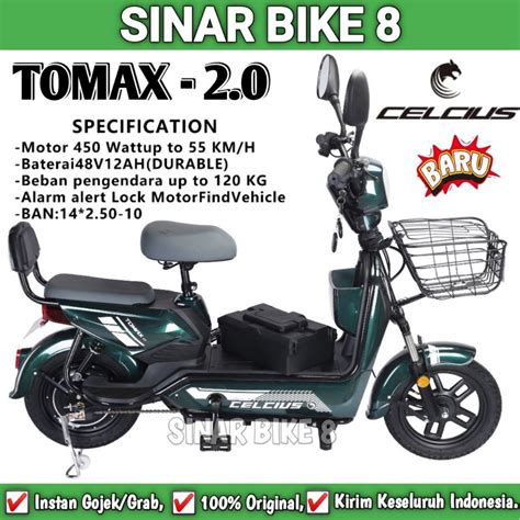 Jual Sepeda Listrik Celcius Tomax Watt Electric E Bike