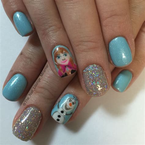 Disneys Frozen Anna And Olaf Nail Art Design Olaf Nails Crazy Nail