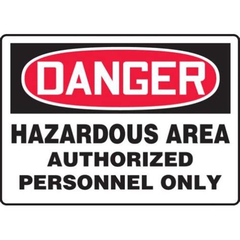 Buy Accuform Mchg Va Osha Danger Safety Sign Hazardous Area