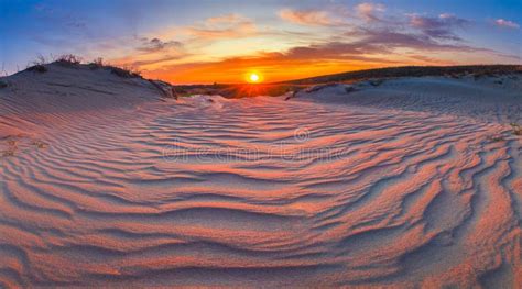 Landscape In Nida Resort Lithuania Waves Of The Dead Dunes Stock