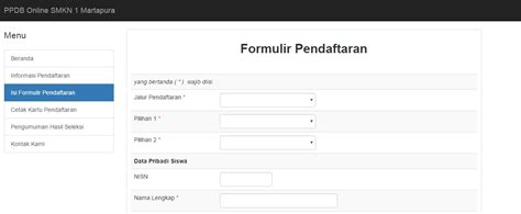 Mengisi Formulir Contoh Formulir Pendaftaran Masuk Sekolah Dasar