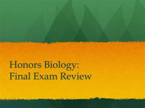 Ppt Honors Biology Final Exam Review Powerpoint Presentation Free Download Id 1929291