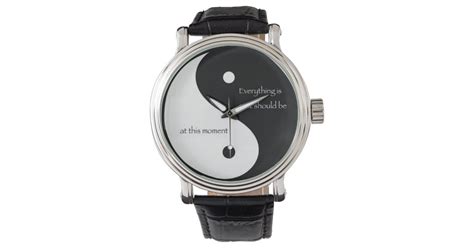 Yin And Yang Everything Is As It Should Be Wrist Watch Zazzle