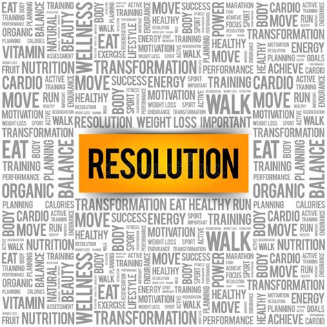 Resolution Word Cloud Stock Illustration Illustration Of Health