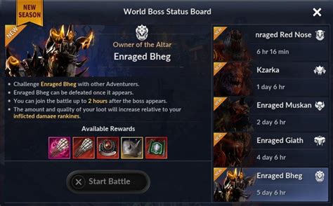 Pembaruan Hadum S Realm World Boss Season Primal Gear Lainnya