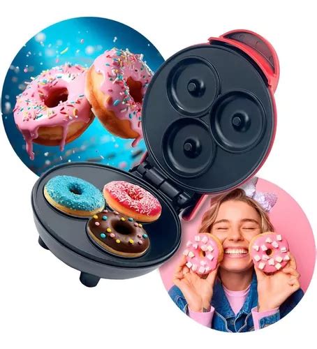 Máquina De Mini Donuts 220v 110 Faz 3 Rosquinhas Confeitaria Frete grátis