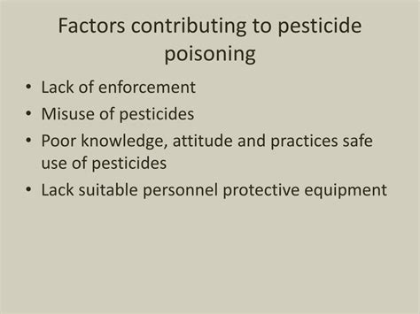 Ppt Eoh3202 Occupational Health Chemical Hazards Pesticides Powerpoint Presentation Id 2763225