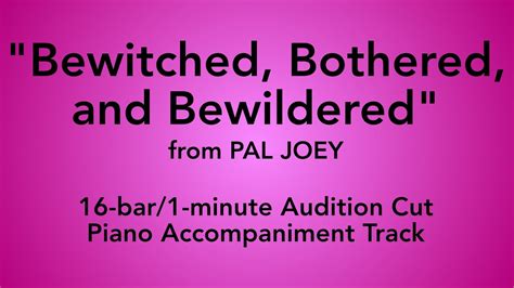 Bewitched Bothered And Bewildered From Pal Joey 16 Bar 1 Min