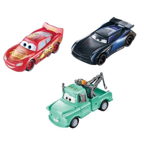 Cars Disney Pixar Pack Rayo Mcqueen Mate Jackson Storm Cambio Color