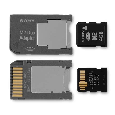 Sony PSP 4GB Memory Stick Card Micro w' M2 Duo Adapter for PSP 1000 ...