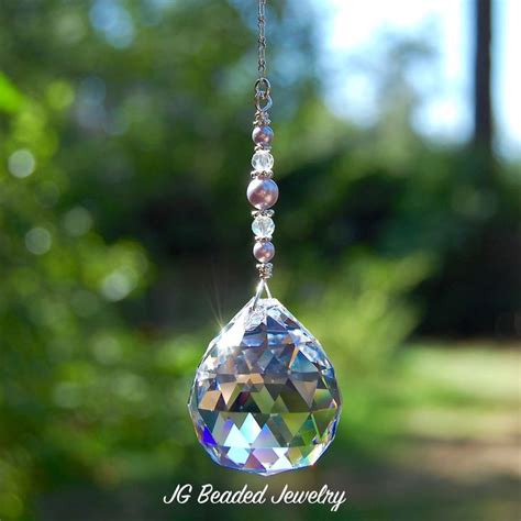 Lavender Pearl Crystal Suncatcher Jgbeads Crystal Suncatchers