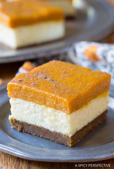 Layered Pumpkin Cheesecake Bars A Spicy Perspective