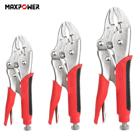 Maxpower 1PC Cr V Curved Jaw Locking Pliers With TPR Handle Welding