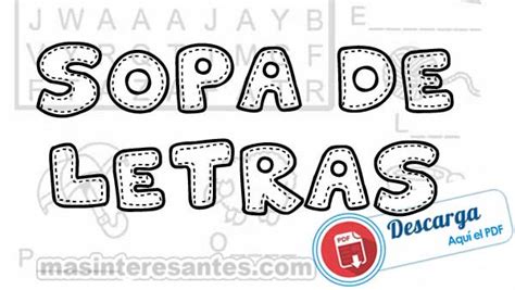 Sopa De Letras Para Descargar