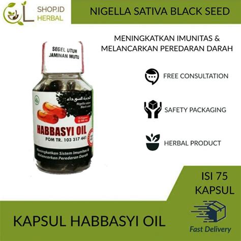 Jual Habbasyi Oil Kapsul Minyak Habbatussauda Hnu Kapsul Shopee