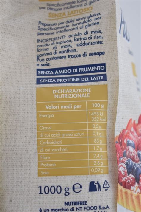 Mix Per Pasta Frolla Senza Lattosio Kg Nutrifree La Favola Senza