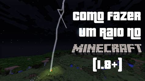 Como Fazer Um Raio No Minecraft Vanilla 1 8 YouTube