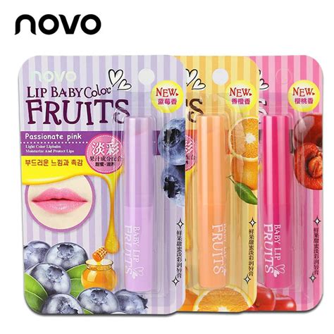 Novo Lipbalm Lipstick Korean Lips Makeup Natural Fruit Flavour