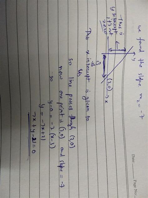 Find The Equation Of The Line Perpendicular To The Line X 7y 5 0