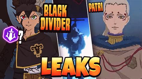 Leaked Black Divider Asta First Dark Type Patri Julius Fight Black