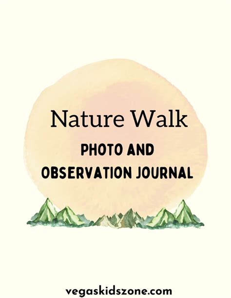 Nature Walk Photo and Observation Journal - Vegas Kids Zone