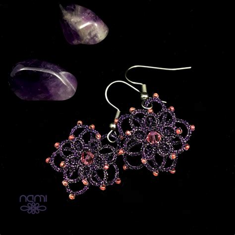 Namiart Jewelry And Tutorials Fioletowe Przestrzenne Kwiatki Purple