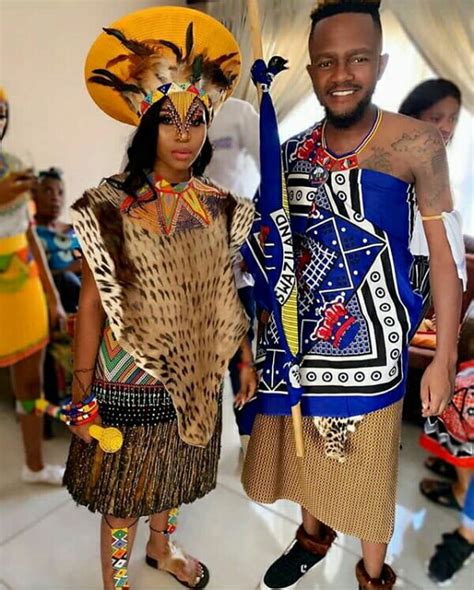 Yolanda Vilakazi And Husband In African Traditional Zulu And Swati Wedding Attire Clipkulture