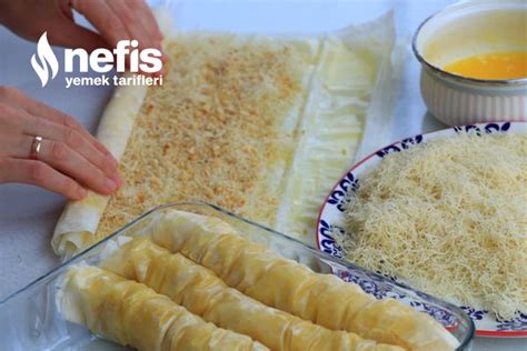 Çıtır Kadayıflı Cevizli Büzme Baklava Videolu Nefis Yemek Tarifleri