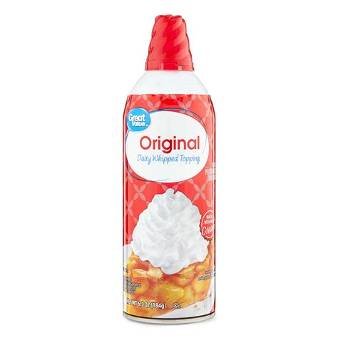 Great Value Original Dairy Whipped Topping 6 5 Oz Walmart