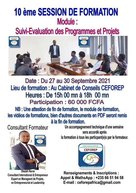 E Session De Formation Sur Le Suivi Evaluation Des Programmes Et