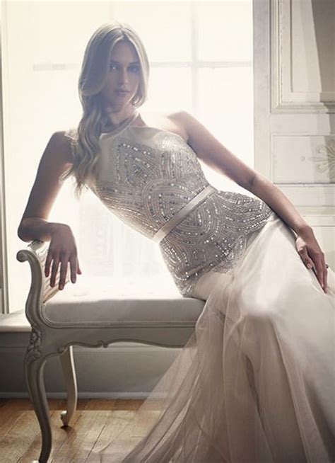 Deco Wedding Dress Suzanne Neville Wedding Atelier New York