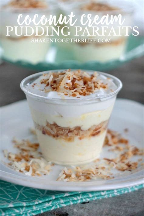 No Bake Coconut Cream Pudding Parfaits With Layers Of Coconut Cream Pudding Mousse Crunchy