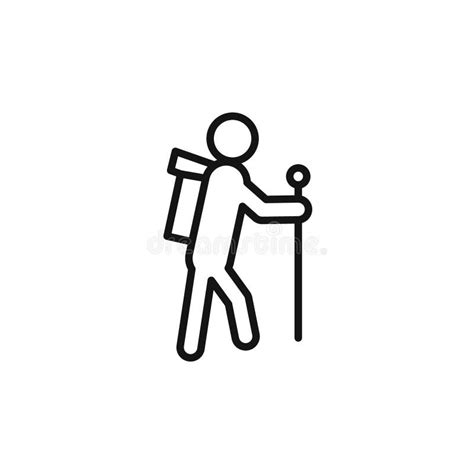 Hike Logo Sign Vector Outline Stock Illustration Illustration Of