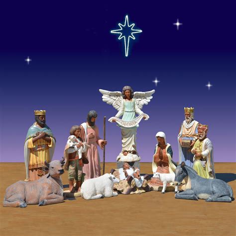 40 Christmas Night Collection 12 Piece African American Nativity Scene