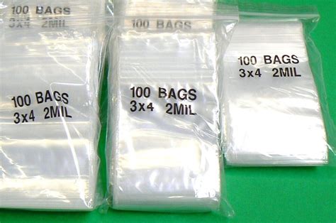 500 Clear 2mil 3x4 Zip Seal Lock Bags Reclosable Baggies 3 X 4 Zip Slide Bags Ebay